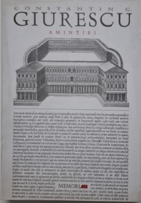 Amintiri &amp;ndash; Constantin C. Giurescu foto