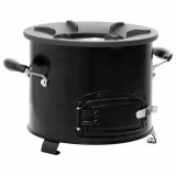 Cumpara ieftin Aragaz cu lemne pentru camping, negru, 36x26x22,5 cm, metal