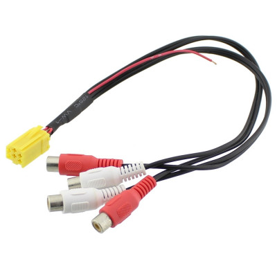 Cablu mini ISO, cu 4RCA audio, Skoda, VW, Blaupunkt - 650044 foto