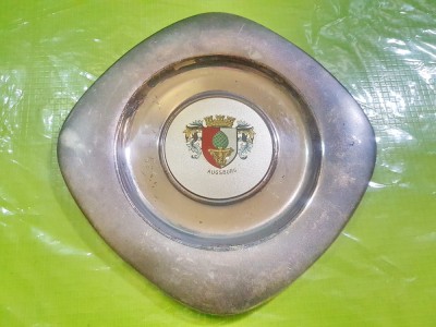 D226-Aplica AUGSBURG Germania Wolff placata cu argint fin. Diametrul 18 cm. foto