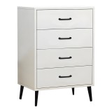 Cumpara ieftin Comoda cu sertare Adrenile MDF alb cu picioare din metal negru 80x40x84 cm