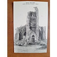 Carte postala, Guerre 1914-1918, Limey en Ruines, lEglise, 1919