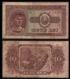 Bancnota -10 lei 1952 -Serie Rosie