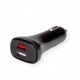 Incarcator auto cu 1 x USB incarcare rapida + 1 x USB 5V/2.4A 18W, Value 19.99.1039