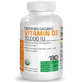 Cumpara ieftin Vitamin D3 High Dose Organic 10,000 IU 180 capsule Bronson Laboratories