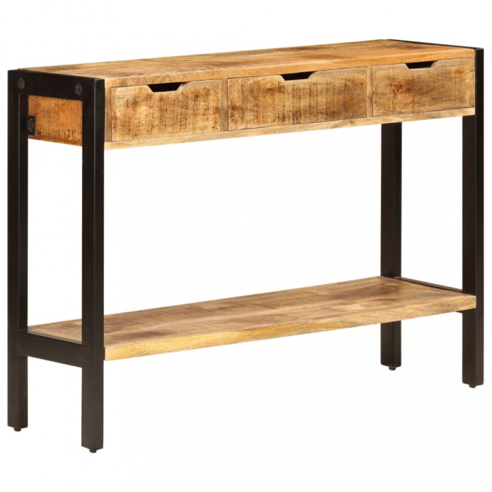 vidaXL Servantă cu 3 sertare, 110x35x75 cm, lemn masiv de mango