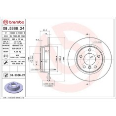 Set disc frana BMW 3 (E36) 09.90-11.98, 3 (E46) 12.97-05.05, 3 Compact (E46) 03.01-02.05, 3 Convertible (E36) 03.93-11.99, 3 Coupe (E36) 10.91-05.99,