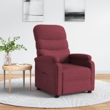 vidaXL Fotoliu rabatabil, roșu vin, material textil