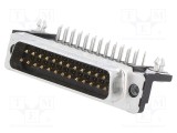 Conector D-Sub 25 pini soclu tată 90&deg; THT TE Connectivity AMPLIMITE