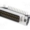 Conector D-Sub 25 pini soclu tată 90&deg; THT TE Connectivity AMPLIMITE