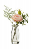 J-Line buchet artificial &icirc;ntr-o vază Bouquet Roses In Vase