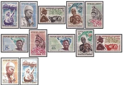 Dahomey 1963 - Motive locale, tipuri, localnici, serie neuzata foto