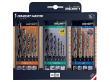 Set de burghie 16 bucăți cu casetă plastic