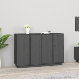 Servantă, gri, 120x35x80 cm, lemn masiv de pin