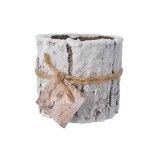 Cumpara ieftin Lumanare - Wax Pillar - Frosted Bark - White | Kaemingk