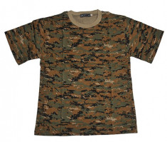 Tricou militar - camuflaj - woodland foto