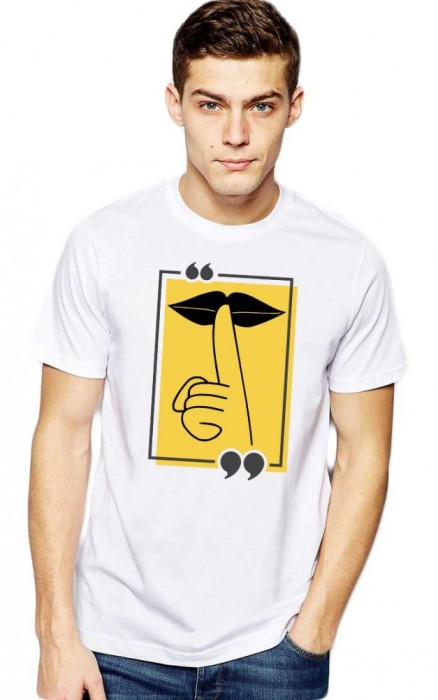 Tricou barbati alb, Don&#039;t Speak - S