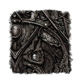 Sticker decorativ, Abstract, Negru, 55 cm, 6838ST, Oem