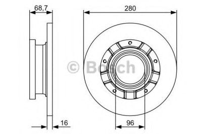 Disc frana FORD TRANSIT platou / sasiu (2006 - 2014) BOSCH 0 986 479 401 foto