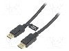 Cablu DisplayPort - DisplayPort, din ambele par&amp;#355;i, DisplayPort mufa, 20m, negru, LOGILINK - CV0114