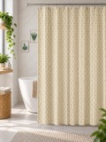 Cumpara ieftin Perdea Dus Jacquard Marime 180 x 180 cm, Bej, Antialergica, Polipropilena 50%, Poliester 50%