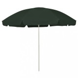 vidaXL Umbrelă de soare de plajă, verde, 300 cm 314709