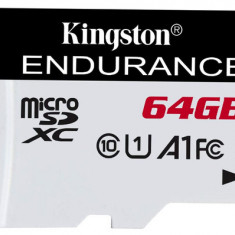 Card memorie Kingston Endurance 64GB, microSDXC, Clasa 10, UHS-I