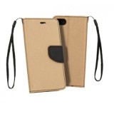Husa Flip Fancy Samsung Galaxy A20 (A205) / A30 (A305) Gold/Negru