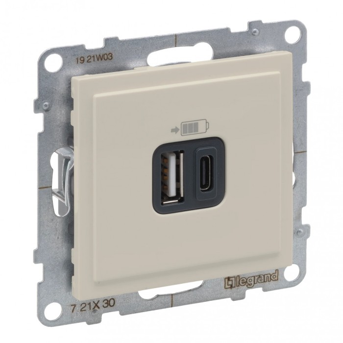 Priza USB tip A+C 5V Legrand Suno ivoar 721230