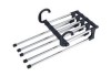 Umeraș pentru pantaloni, 6 perechi, extensibil, metal, negru/argintiu, Oem