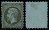 France 1862 Napoleon III 1C Mi.18c dark olive MNG AM.439, Nestampilat