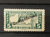 Timbru Austria 1918 - Supratipar &bdquo;Deutsch&ouml;sterreich&rdquo; pe 5h Imperiu, Mercur, Gravură Cossmann (Mi. 228) - MNH -A70