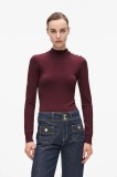 Karl Lagerfeld pulover culoarea bordo, light, cu turtleneck, A4W18038