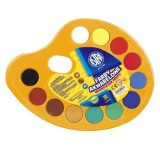 Cumpara ieftin Acuarele Astra cu paleta si pensula, diametru pastila 30 mm, 12 culori