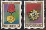 BC76, Iugoslavia 1991, lot 5 timbre decoratii (2 poze)