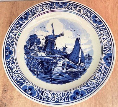 Farfurie - decorativa / de colectie - Delft - Distel foto