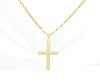 Pandantiv cruce minimalistă din aur galben de 14k