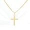 Pandantiv cruce minimalistă din aur galben de 14k