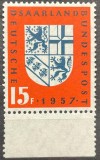 Germania &ndash; Saarland 1957, stemă heraldică, 15 F &ndash; emisiune regională