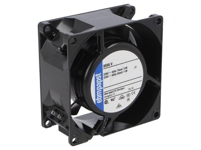Ventilator axial 230V 80x80x38mm 60m3/h 35dBA