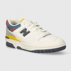 New Balance sneakers din piele 550 culoarea alb, BB550PGB