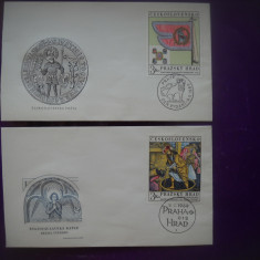 HOPCT PLIC FDC S 1612 SET 2 FDC COMORI DIN PRAGA 1969 -CEHOSLOVACIA