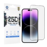 Folie sticla iPhone 14 Pro Max Lito 2.5D Full Glue, negru