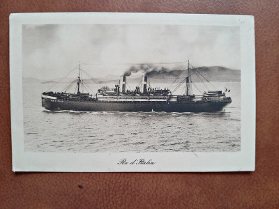 Fotografie tip carte postala, vapor Ru di Italia, 1925 foto