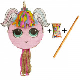 Pinata cu bat si confetti Fetita Unicorn, PinaStar