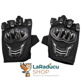 Mănuși Moto și Scuter Fără Degete &ndash; Model 0J88-Black (Mărimea M) | Protecții &amp; Grip Excelent