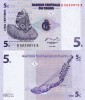 Congo 5 Centimes 1997 UNC Moneda Africa Ne流通 circulata