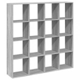 Cumpara ieftin Biblioteca, gri sonoma, 137,5x29x137,5 cm, lemn prelucrat