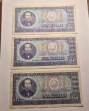 Lot 3 bancnote 100 lei 1966