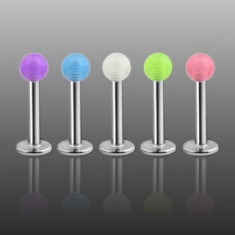 Labret - bile transparente colorate - Culoare Piercing: Ametist